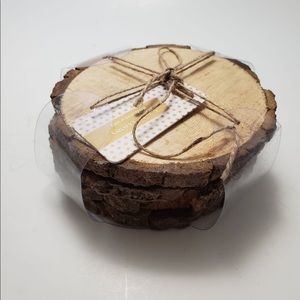 Set of brand new 4 Natural outdoorsy coasters